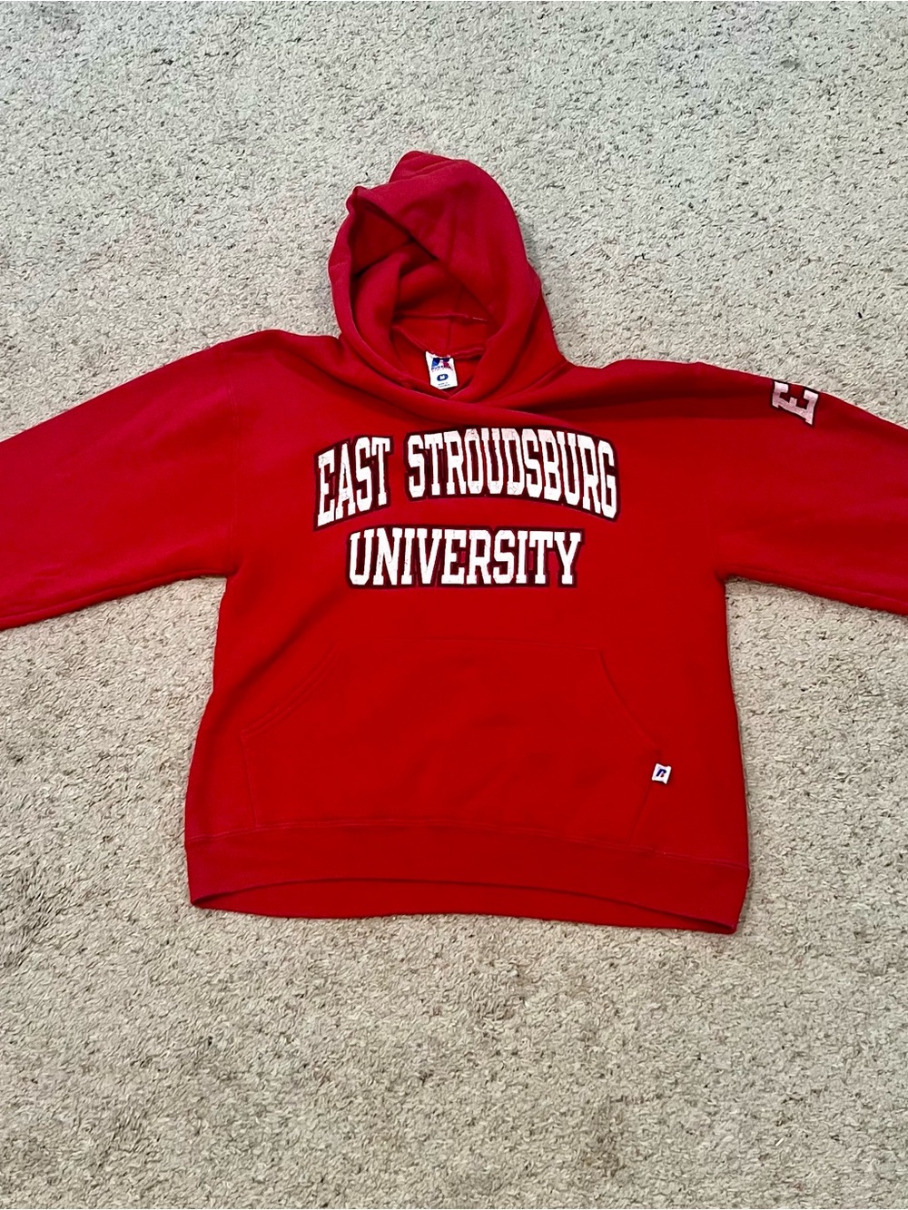 Russell Athletic Red East Stroudsburg University Crewneck Hoodie